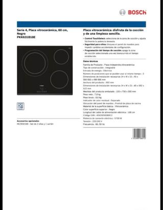 Placa vitrocerámica Bosch
