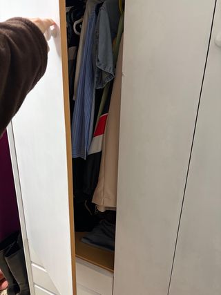 Armario blanco 2 puertas + cajones