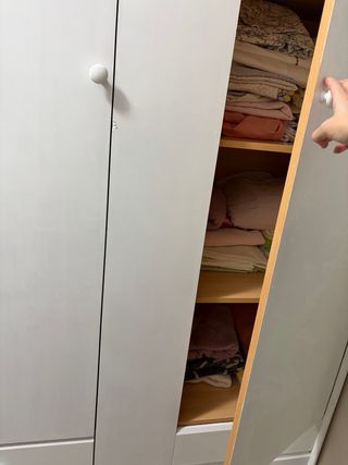 Armario blanco 2 puertas + cajones