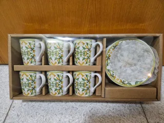 Set 6 Tazzine con piattino