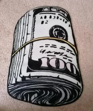 Alfombra diseño billete 100 dólares