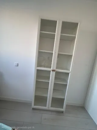 Librería Billy Blanca con Puertas de Cristal