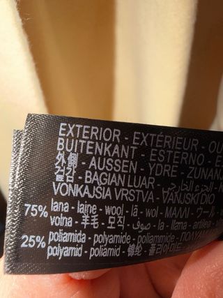 Casaco Zara Lã Bege