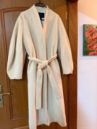 Casaco Zara Lã Bege