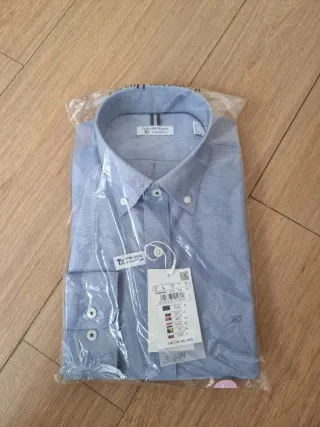 Camisa Pedro del Hierro Non-Iron Azul Talla L