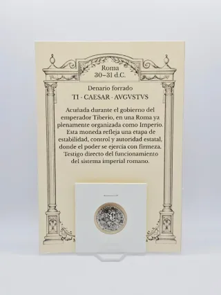 Denario romano original de Tiberio (30-31 d.C.)