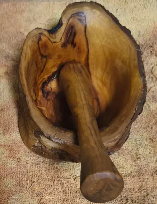 Mortero Olivo Centenario Tallado