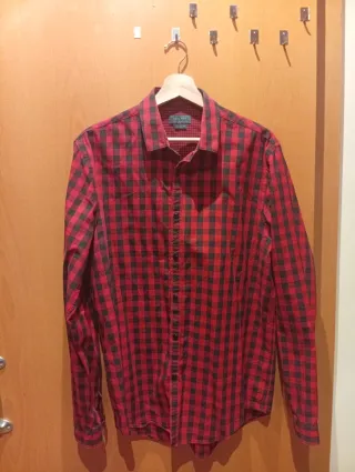 Camisa Zara cuadros rojo y negro