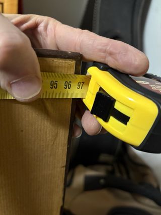 Espejo biselado marco ancho madera marqueteria