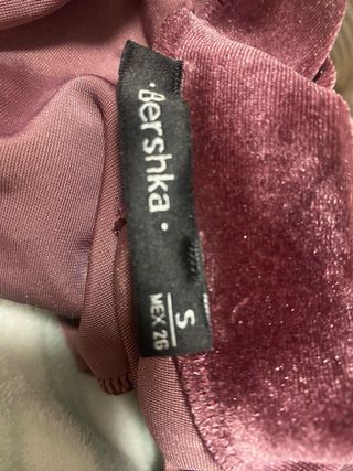 Vestido Bershka Morado Manga Larga