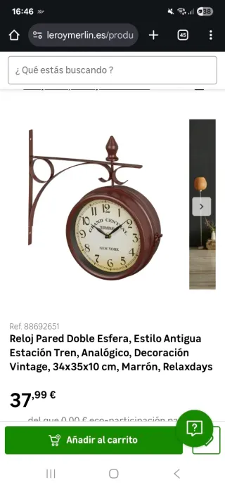 Reloj de Pared analógico.