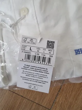 Camisa Pedro del Hierro Blanca Talla L