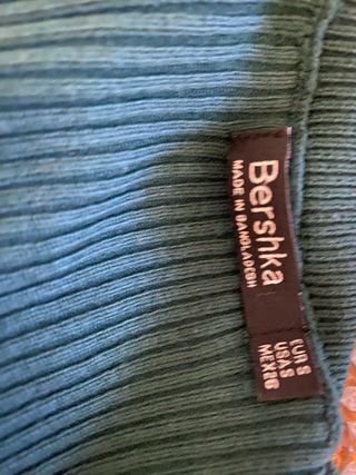 Vestido midi verde Bershka