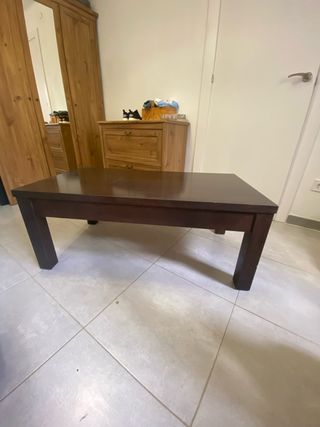 Mesa de comedor abatible de madera
