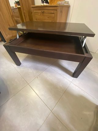 Mesa de comedor abatible de madera