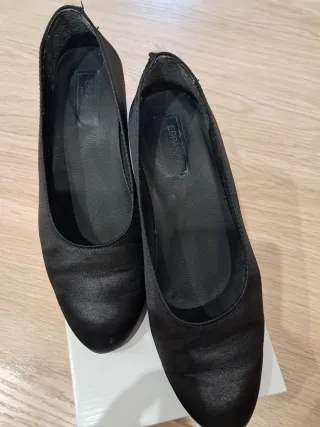 Zapatos de Fallera/Baile Negros de raso. Negros