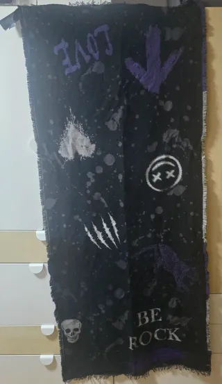 Fular IKKS Negro y Morado