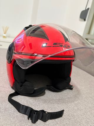 Casco Moto Rojo LS2