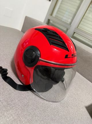 Casco Moto Rojo LS2