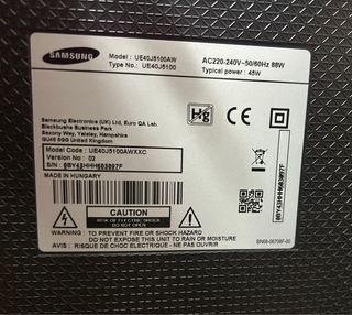 TV Samsung 40 Negra y Plateada