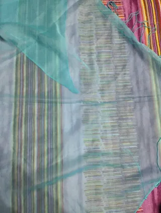 Pareo color viola e petrolio