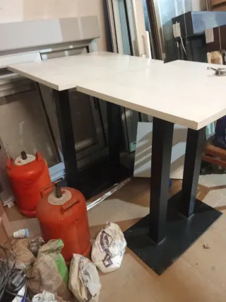 Mesas Terraza Metal Piedra