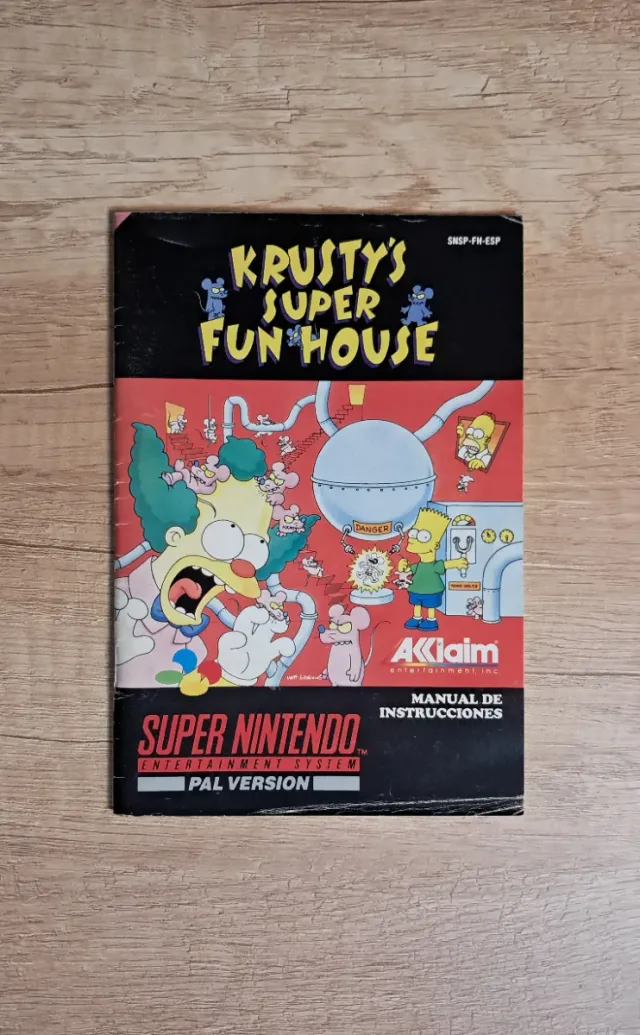 Krusty's Super Fun House PAL-ESP Super Nintendo