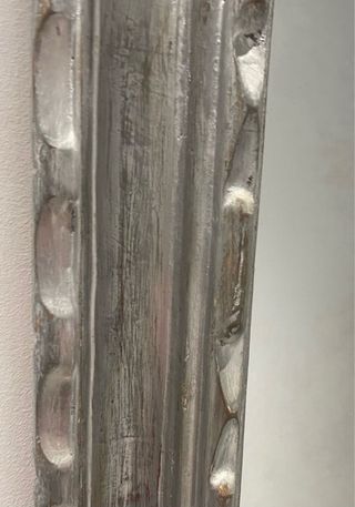 Espejo antiguo plateado.