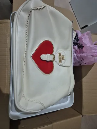 Bolso Love Moschino Corazón Rojo Blanco