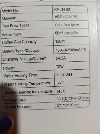 Cafetera de capsulas portátil Nueva