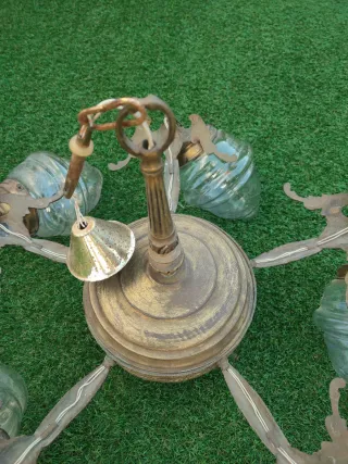 Lámpara antigua vintage de cristal