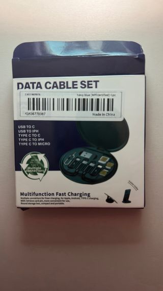 Kit Cables Multifunción USB C, Micro USB, Lightnin