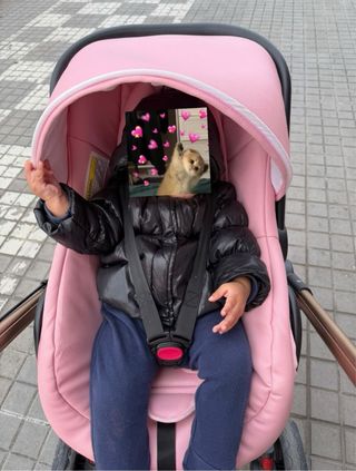 Coche de bebé 3 modos casi nuevo da la vuelta 360