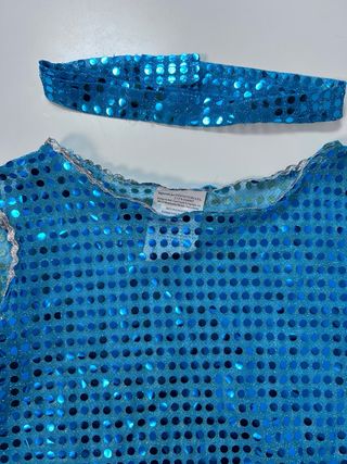 Disfraz niña Can-Can Azul Lentejuelas Talla 4-6