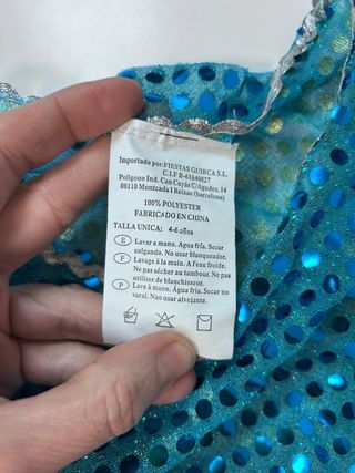 Disfraz niña Can-Can Azul Lentejuelas Talla 4-6