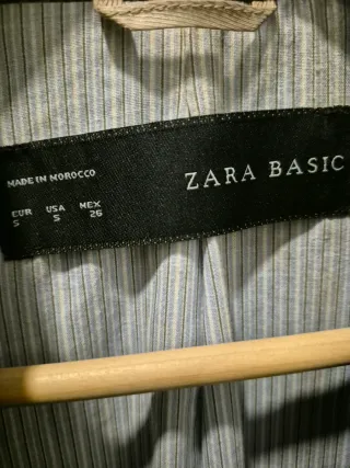 Chaqueta Zara cuadros gris multicolor