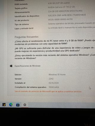 Ordenador HP I3 Windows 10 Negro