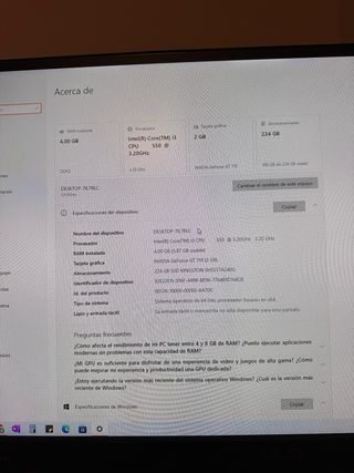 Ordenador HP I3 Windows 10 Negro