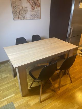 PACK MESA COMEDOR MAS 4 SILLAS