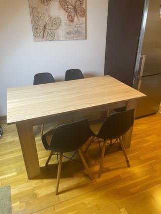 PACK MESA COMEDOR MAS 4 SILLAS