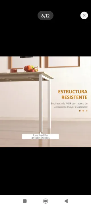 Mesa Comedor Extensible Madera y Metal