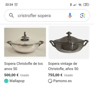 Sopera de plata 370 de la prestigiosa "Christofle"