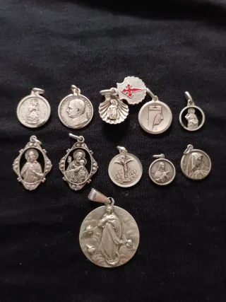 Medallas Religiosas Antiguas Plata