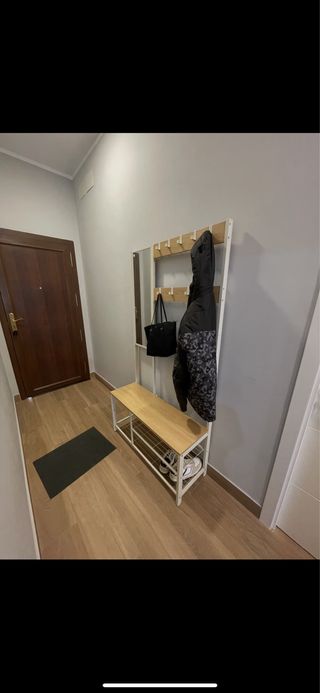 Mueble recibidor madera y metal