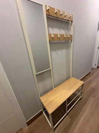 Mueble recibidor madera y metal