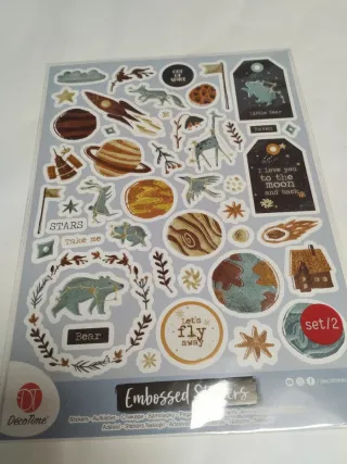 3 Set de Stickers Embossed
