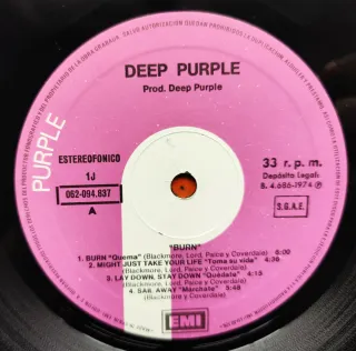 LP 1974 🇪🇸 DEEP PURPLE - BURN
