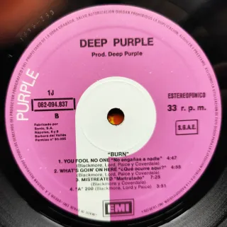 LP 1974 🇪🇸 DEEP PURPLE - BURN