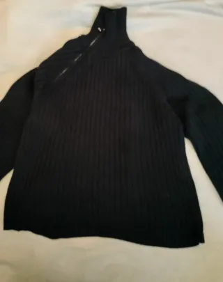 Jersey Zara 100% Algodón Azul Marino