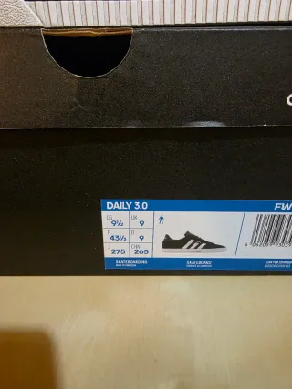 Adidas Talla 43 1/3 Negro/Blanco